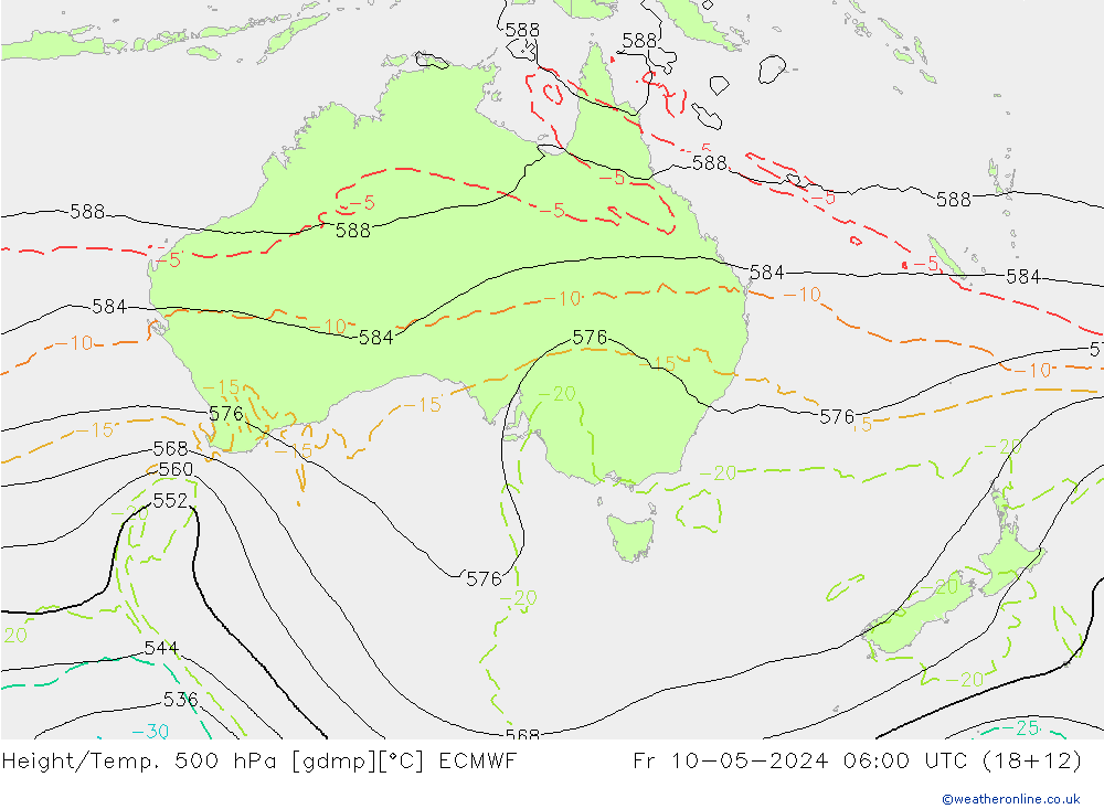 Z500/Rain (+SLP)/Z850 ECMWF Pá 10.05.2024 06 UTC