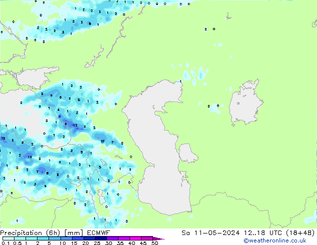 Z500/Rain (+SLP)/Z850 ECMWF So 11.05.2024 18 UTC