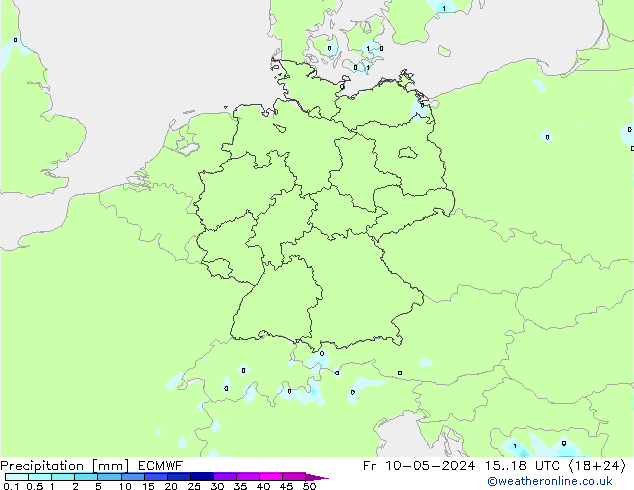 precipitação ECMWF Sex 10.05.2024 18 UTC