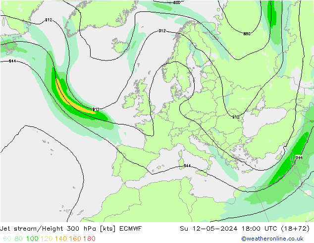 Courant-jet ECMWF dim 12.05.2024 18 UTC