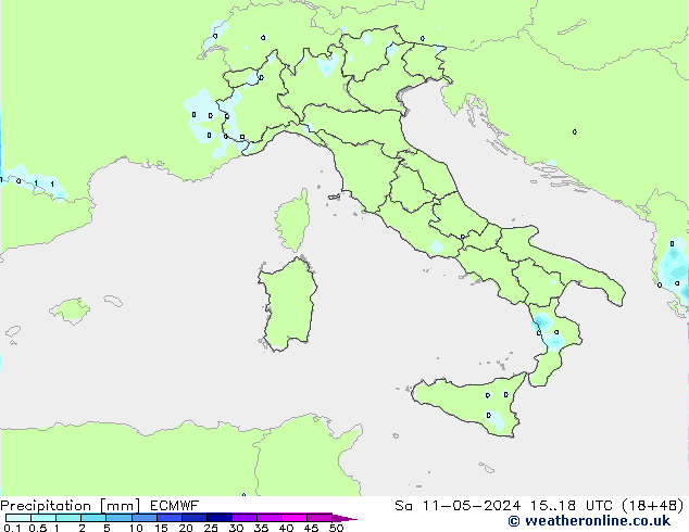 Niederschlag ECMWF Sa 11.05.2024 18 UTC