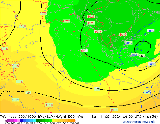 Thck 500-1000hPa ECMWF Sa 11.05.2024 06 UTC