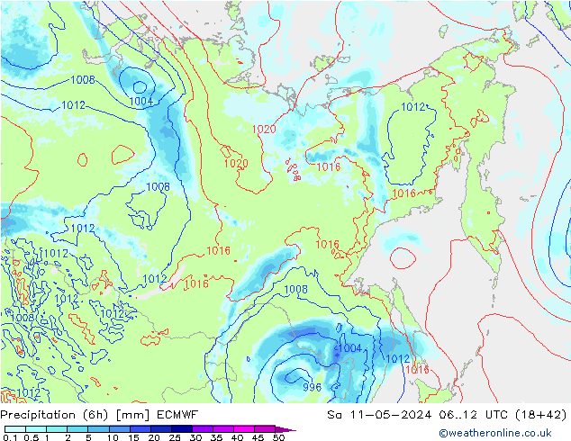 Z500/Rain (+SLP)/Z850 ECMWF So 11.05.2024 12 UTC