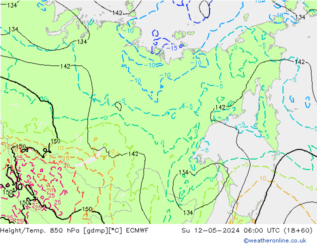 Z500/Regen(+SLP)/Z850 ECMWF zo 12.05.2024 06 UTC