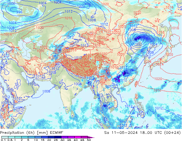 Z500/Rain (+SLP)/Z850 ECMWF so. 11.05.2024 00 UTC
