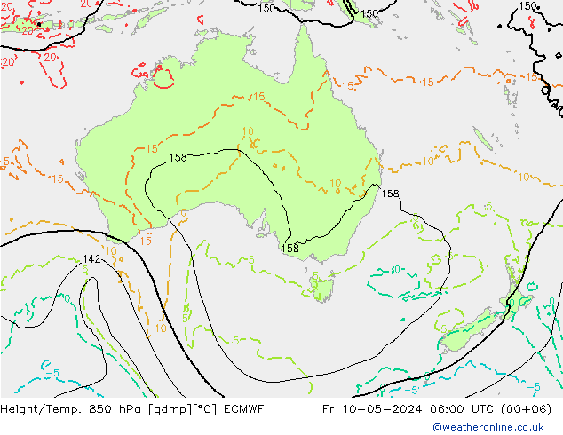 Z500/Rain (+SLP)/Z850 ECMWF Fr 10.05.2024 06 UTC