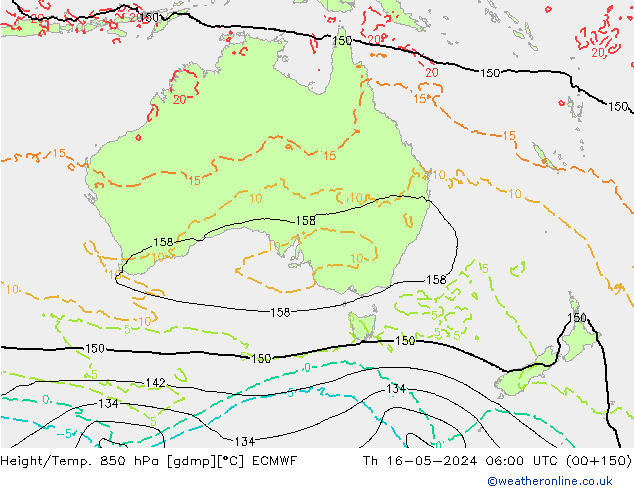 Z500/Rain (+SLP)/Z850 ECMWF Čt 16.05.2024 06 UTC