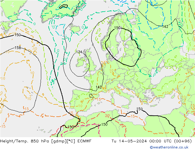 Z500/Rain (+SLP)/Z850 ECMWF Di 14.05.2024 00 UTC