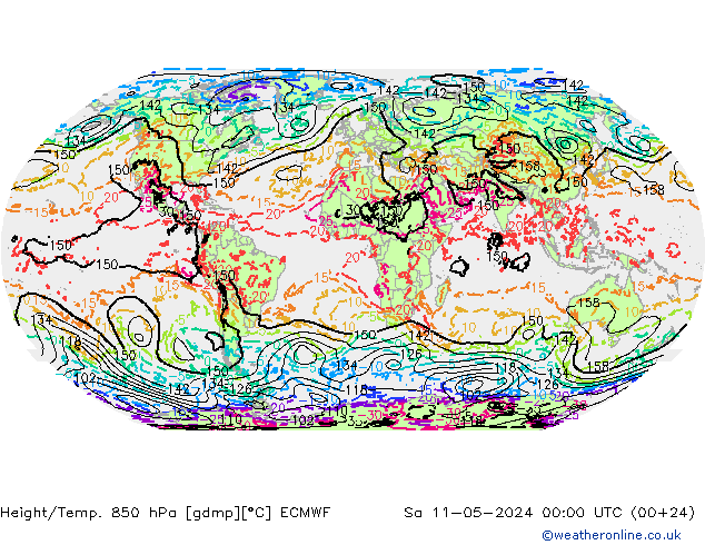 Z500/Rain (+SLP)/Z850 ECMWF So 11.05.2024 00 UTC