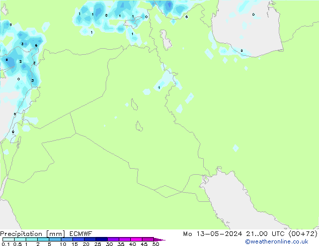 Yağış ECMWF Pzt 13.05.2024 00 UTC