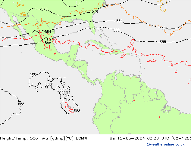 Z500/Rain (+SLP)/Z850 ECMWF We 15.05.2024 00 UTC