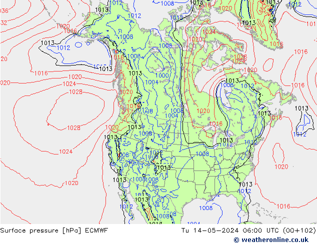 Surface pressure ECMWF Tu 14.05.2024 06 UTC