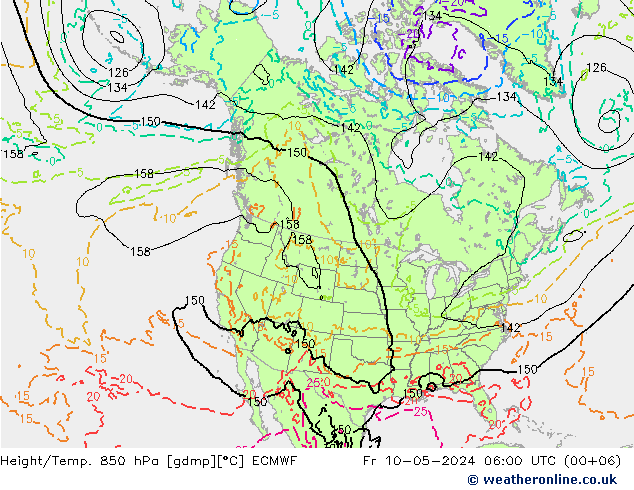 Z500/Rain (+SLP)/Z850 ECMWF  10.05.2024 06 UTC