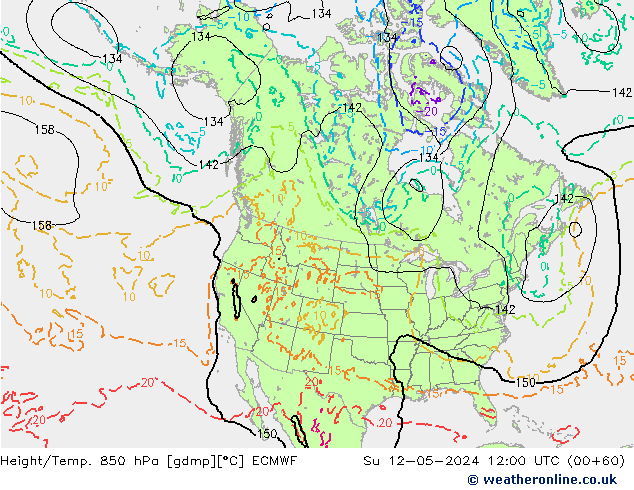 Z500/Rain (+SLP)/Z850 ECMWF So 12.05.2024 12 UTC