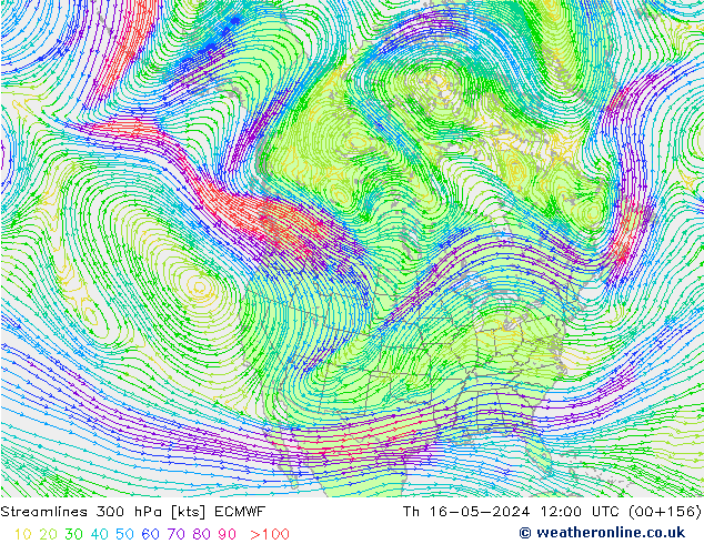 Rüzgar 300 hPa ECMWF Per 16.05.2024 12 UTC