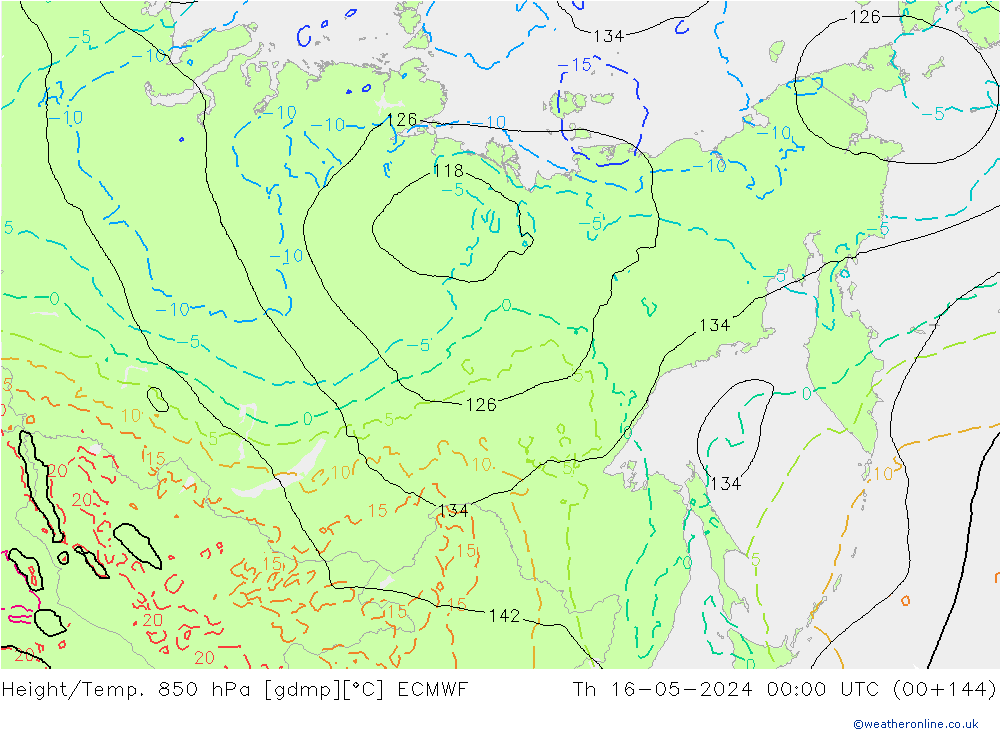 Z500/Rain (+SLP)/Z850 ECMWF Qui 16.05.2024 00 UTC