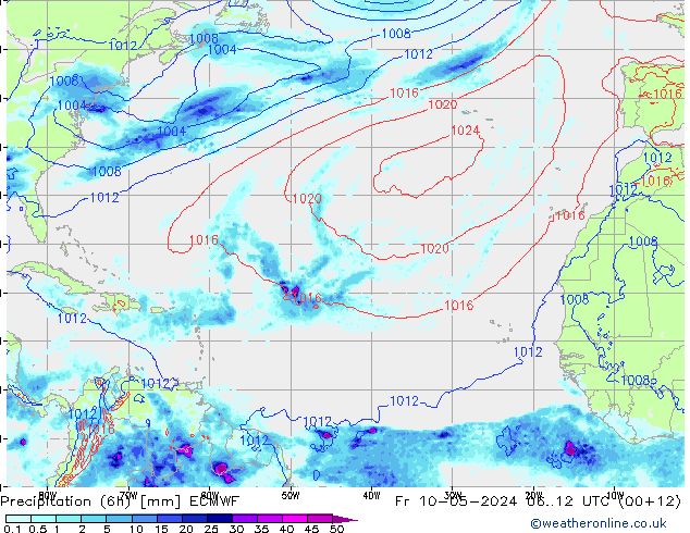 Z500/Rain (+SLP)/Z850 ECMWF Pá 10.05.2024 12 UTC