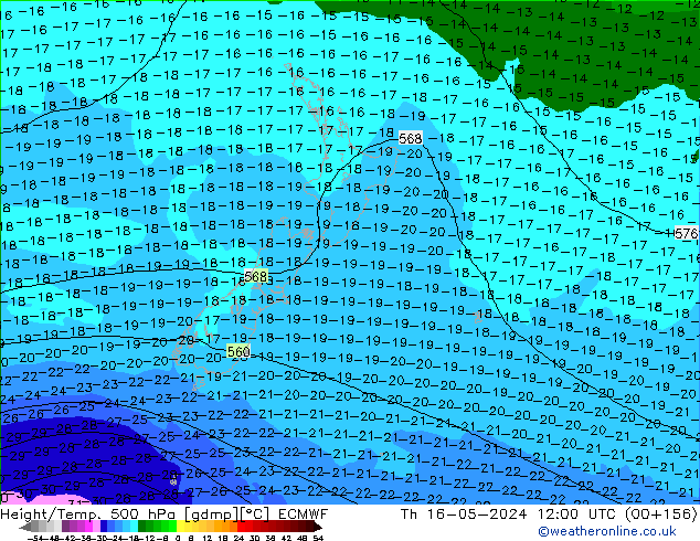 Z500/Rain (+SLP)/Z850 ECMWF Qui 16.05.2024 12 UTC