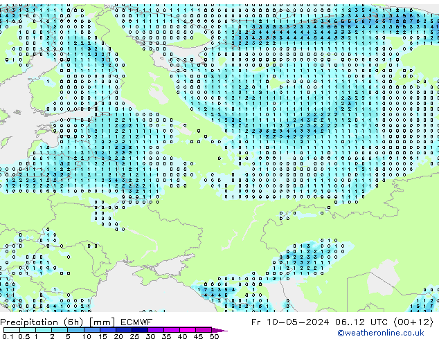 Z500/Regen(+SLP)/Z850 ECMWF vr 10.05.2024 12 UTC