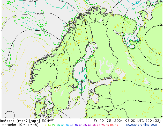 Izotacha (mph) ECMWF pt. 10.05.2024 03 UTC