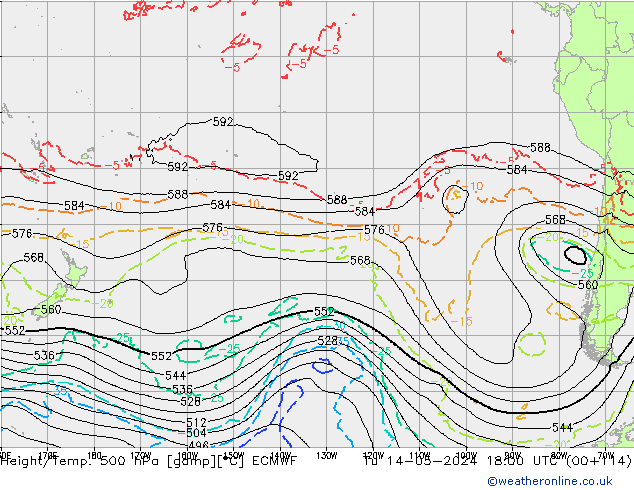 Z500/Regen(+SLP)/Z850 ECMWF di 14.05.2024 18 UTC