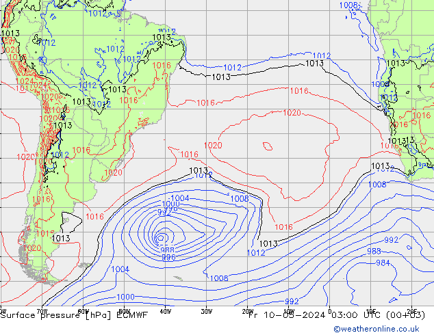 Surface pressure ECMWF Fr 10.05.2024 03 UTC