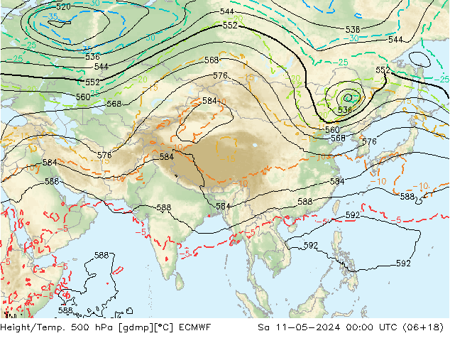 Z500/Rain (+SLP)/Z850 ECMWF so. 11.05.2024 00 UTC