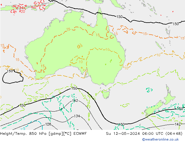 Z500/Regen(+SLP)/Z850 ECMWF zo 12.05.2024 06 UTC