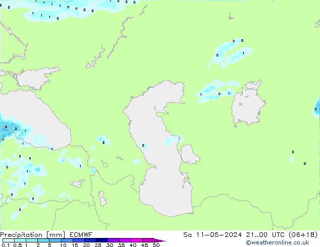 Srážky ECMWF So 11.05.2024 00 UTC
