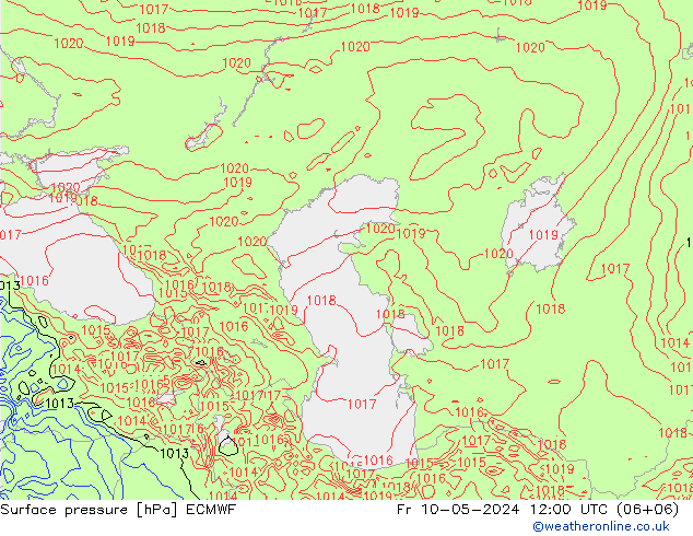 pressão do solo ECMWF Sex 10.05.2024 12 UTC