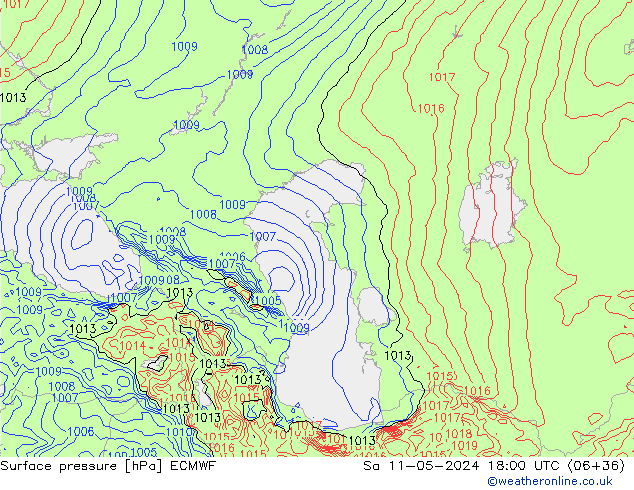 Yer basıncı ECMWF Cts 11.05.2024 18 UTC