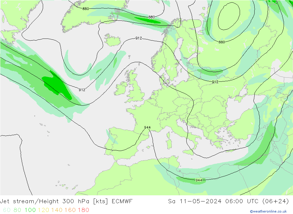 джет ECMWF сб 11.05.2024 06 UTC