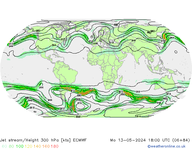 джет ECMWF пн 13.05.2024 18 UTC