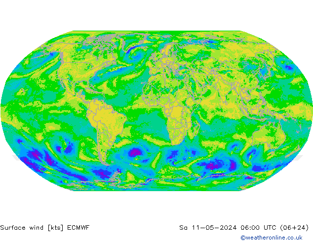 Yağış 6sa/Rüz. 10m/950 ECMWF Cts 11.05.2024 06 UTC