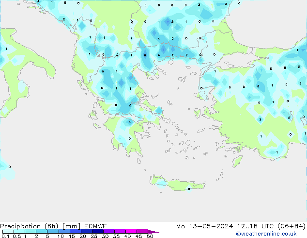 Z500/Rain (+SLP)/Z850 ECMWF Mo 13.05.2024 18 UTC