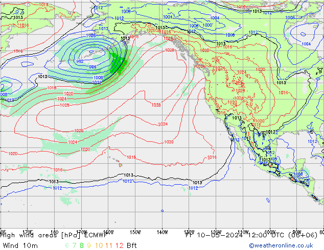 Windvelden ECMWF vr 10.05.2024 12 UTC