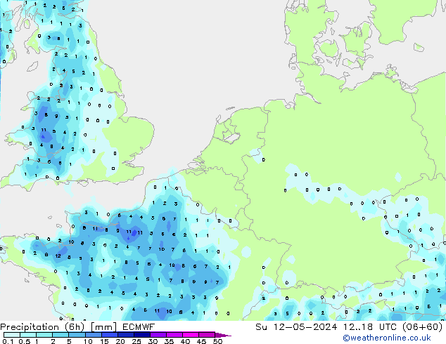 Z500/Rain (+SLP)/Z850 ECMWF So 12.05.2024 18 UTC