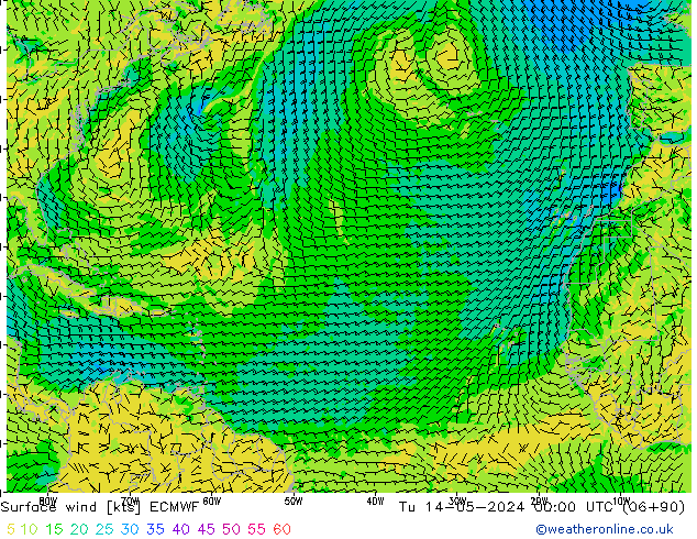  10 m ECMWF  14.05.2024 00 UTC