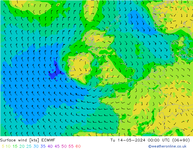  10 m ECMWF  14.05.2024 00 UTC