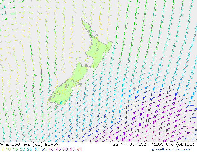 Wind 950 hPa ECMWF Sa 11.05.2024 12 UTC