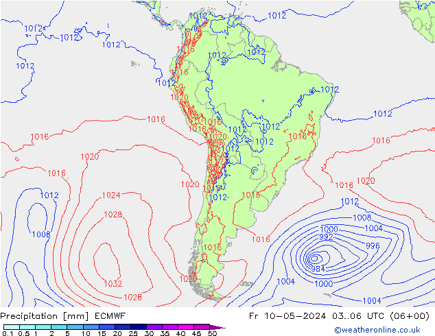 Precipitation ECMWF Fr 10.05.2024 06 UTC