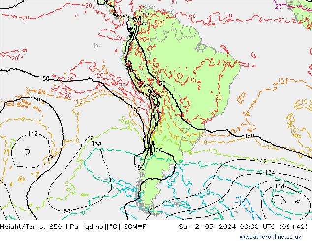 Z500/Rain (+SLP)/Z850 ECMWF Вс 12.05.2024 00 UTC