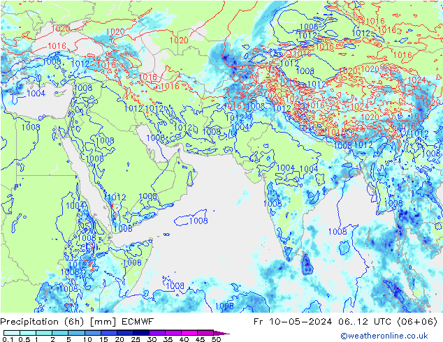 Z500/Rain (+SLP)/Z850 ECMWF ven 10.05.2024 12 UTC