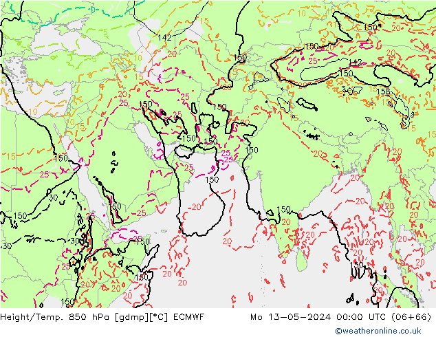 Z500/Rain (+SLP)/Z850 ECMWF Seg 13.05.2024 00 UTC