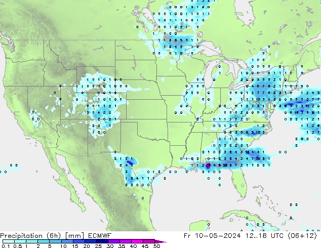 Z500/Rain (+SLP)/Z850 ECMWF vie 10.05.2024 18 UTC