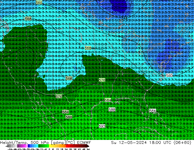 Z500/Regen(+SLP)/Z850 ECMWF zo 12.05.2024 18 UTC