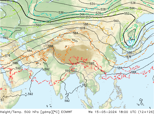 Z500/Rain (+SLP)/Z850 ECMWF ��� 15.05.2024 18 UTC