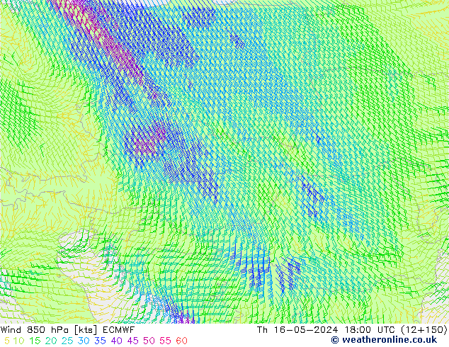 Wind 850 hPa ECMWF Do 16.05.2024 18 UTC