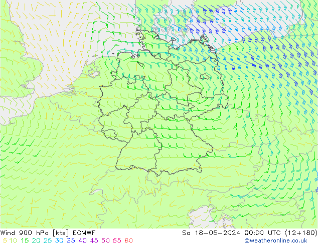 Wind 900 hPa ECMWF So 18.05.2024 00 UTC