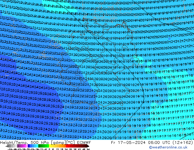 Z500/Regen(+SLP)/Z850 ECMWF vr 17.05.2024 06 UTC